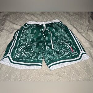 Trillest Designer Shorts Vintage Green